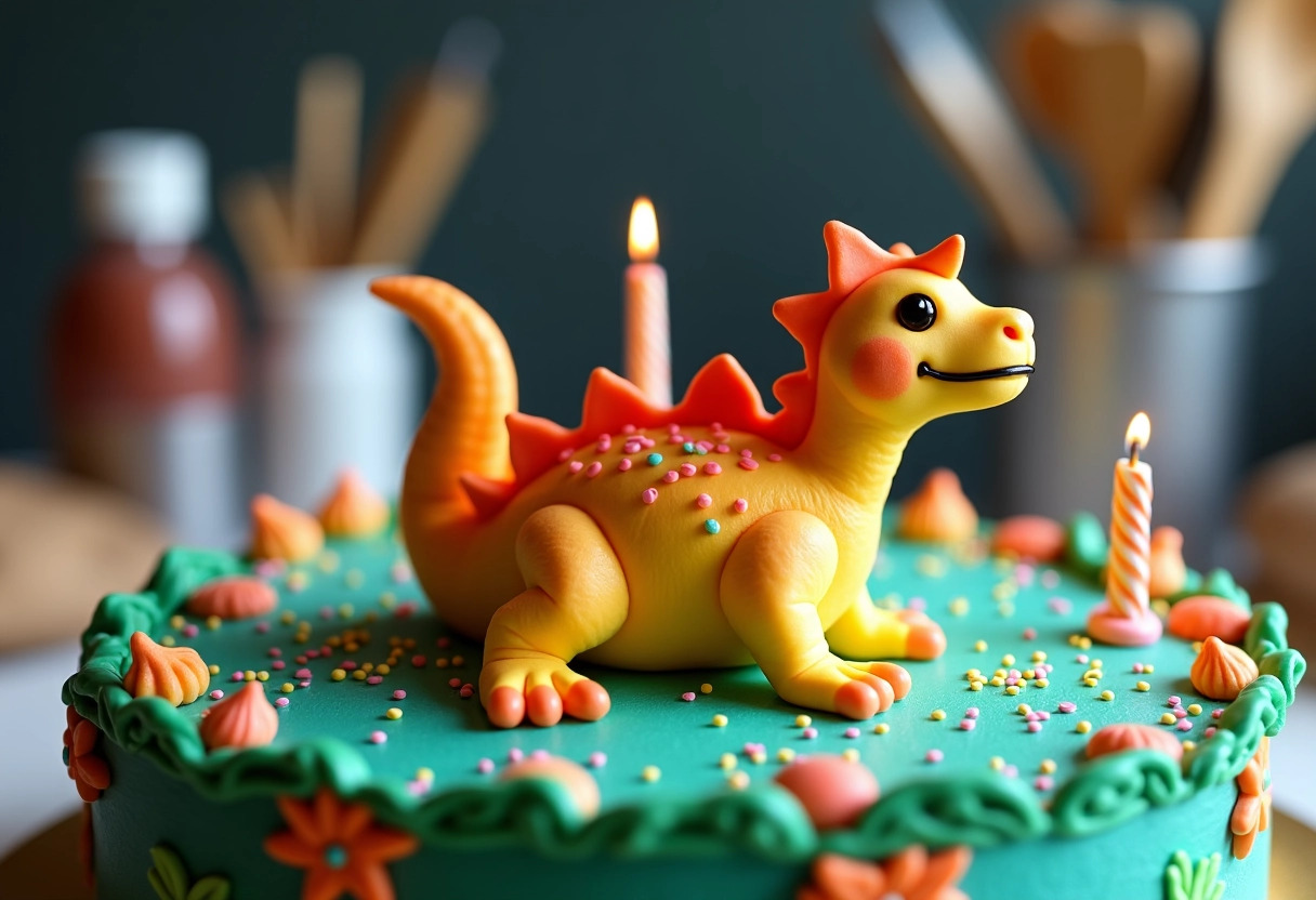 gâteau dinosaure