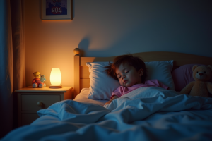 Enfant affirmant son indépendance dans un contexte nocturne