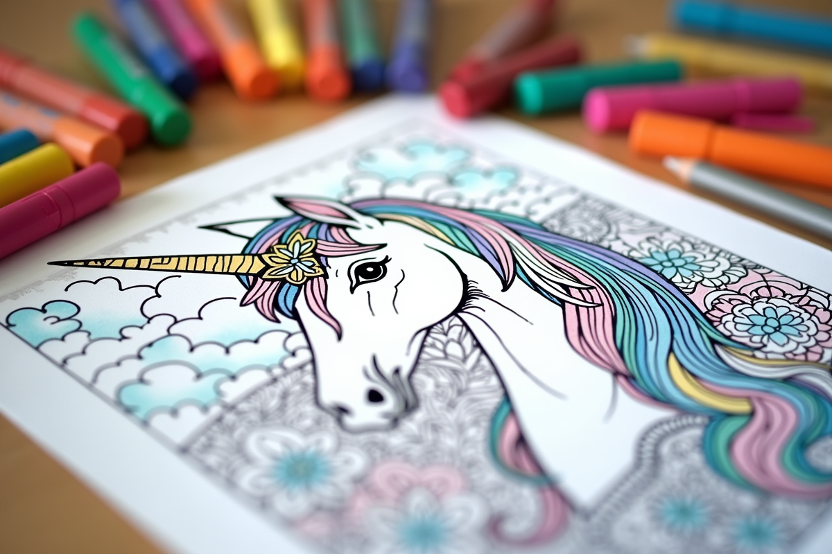 licorne coloriage