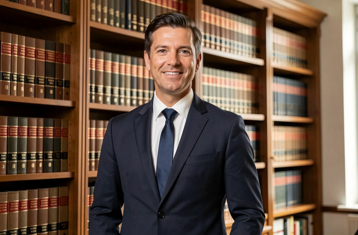Portrait de Maître Geoffrey Corral, avocat spécialisé en droit du divorce, dans son cabinet à Toulouse